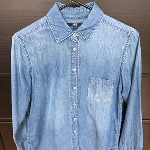 Uniqlo Denim button down top